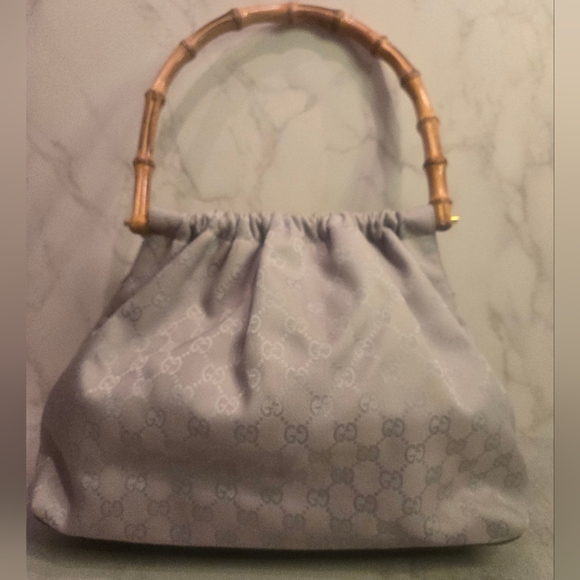 Gucci Monogram Bamboo Handle Tote - Picture 3 of 14